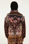 Farm Rio Womens Winter Ainika Brown Winter Ainika Floral-print Padded Jacket In Animal Print
