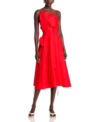 Farm Rio Butterfly Garden Sleeveless Maxi Dress In Red