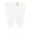 Farm Rio Butterfly Broderie Anglaise Cotton Blouse In White