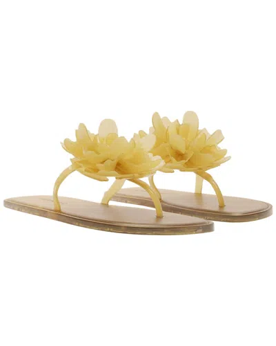 Farm Rio Buttermilk Flower Jelly Flat Sandal In Yellow