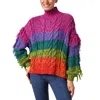 FARM RIO CABLE KNIT SWEATER IN RAINBOW
