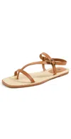 Farm Rio Camel Cross Strap Sandals Camel In Camel