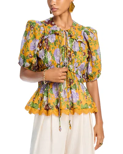 FARM RIO CAPRI PEPLUM HEM TOP