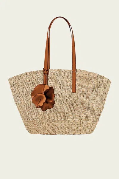 Farm Rio Caramel Raffia Basket Bag