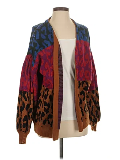 Pre-owned Farm Rio Cardigan Sweater In Brown