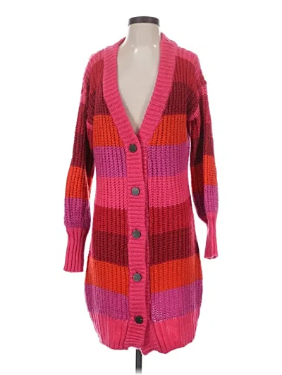 Pre-owned Farm Rio Cardigan Sweater In Pink