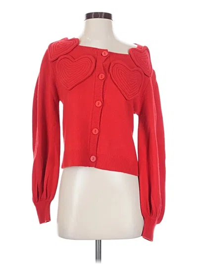 Farm Rio Cardigan Sweater In Red