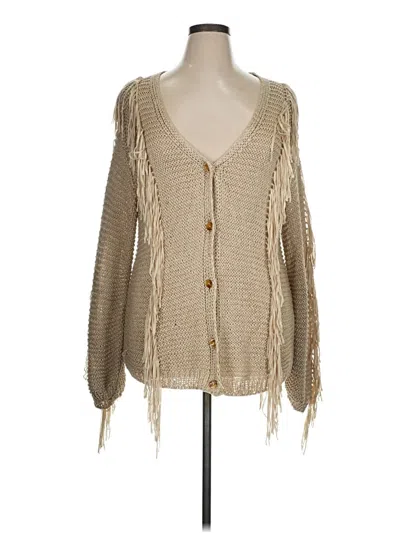 Farm Rio Cardigan Sweater In Tan