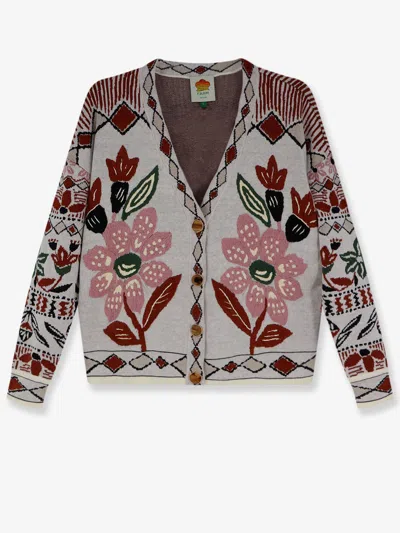 Farm Rio Cardigan With Multicolor Embroidery