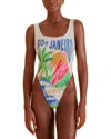 Farm Rio Carioca Posters Basic One-piece In White