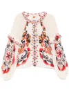 Farm Rio Cashew Mandala Blouse In Neutrals