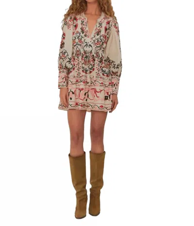 Farm Rio Cashew Mandala Mini Dress In Cream In Multi