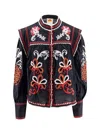 Farm Rio Broderie-anglaise Cotton Blouse In Black