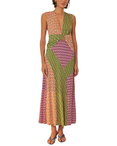 Farm Rio Cashew Mix Knot Maxi Dress In Multi