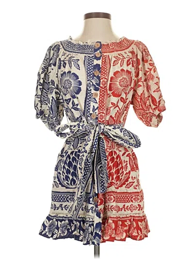 Pre-owned Farm Rio Casual Dress In Blue
