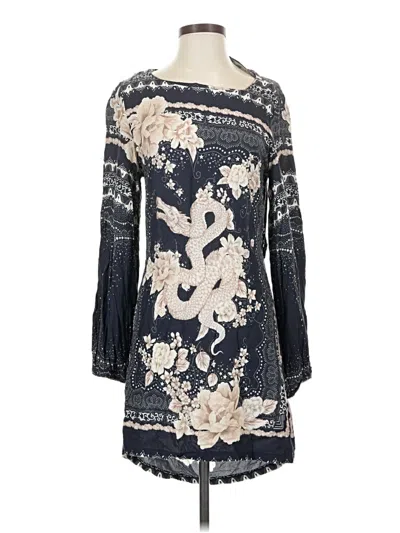 Pre-owned Farm Rio Casual Dress In Blue