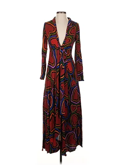 Pre-owned Farm Rio Casual Dress In Brown