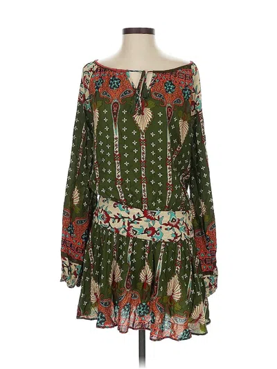 Pre-owned Farm Rio Casual Dress In Green