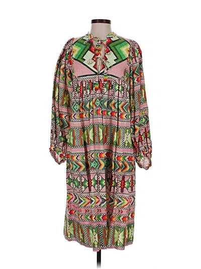 Pre-owned Farm Rio Casual Dress In Green