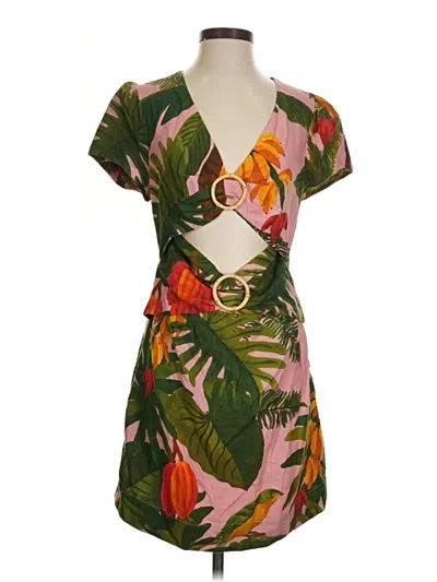 Pre-owned Farm Rio Casual Dress In Green