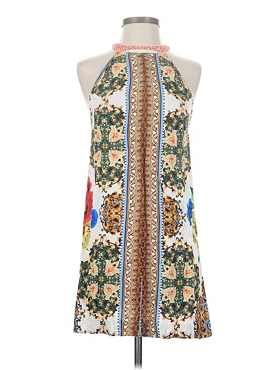 Pre-owned Farm Rio Casual Dress In Green