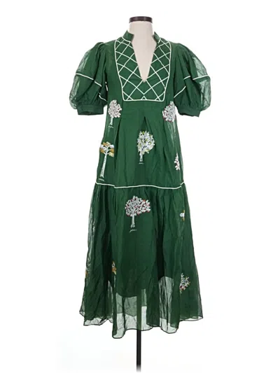 Pre-owned Farm Rio Casual Dress In Green