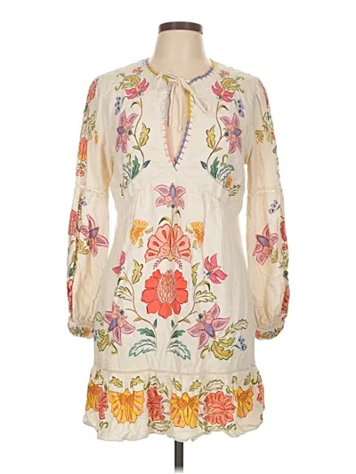 Pre-owned Farm Rio Casual Dress In Ivory