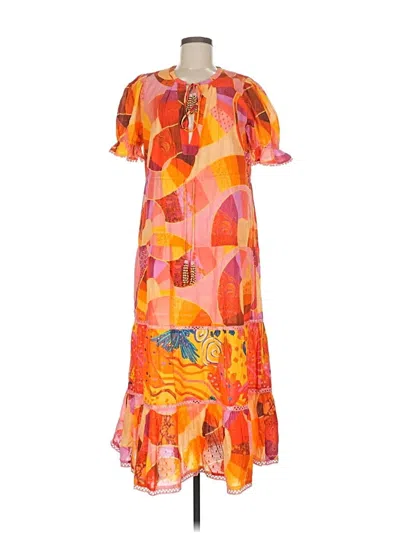 Pre-owned Farm Rio Casual Dress In Orange