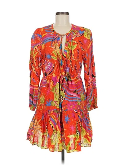 Pre-owned Farm Rio Casual Dress In Orange