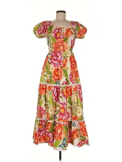 Pre-owned Farm Rio Casual Dress In Orange