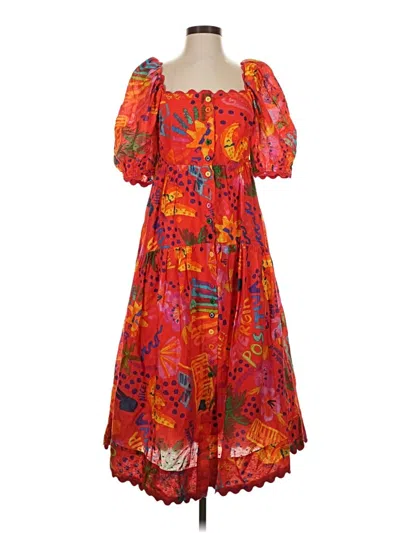 Pre-owned Farm Rio Casual Dress In Orange