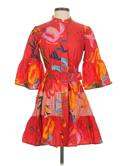 Pre-owned Farm Rio Casual Dress In Red