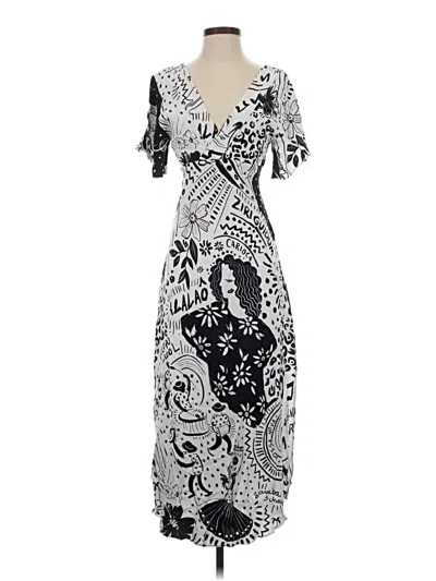 Pre-owned Farm Rio Casual Dress In Silver