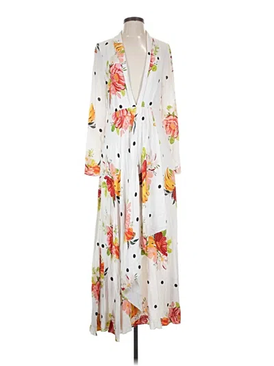 Pre-owned Farm Rio Casual Dress In White