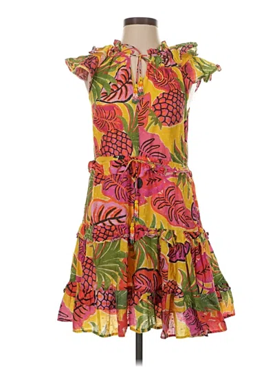 Pre-owned Farm Rio Casual Dress In Yellow