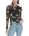 Farm Rio Cerra Mesh Top In Black