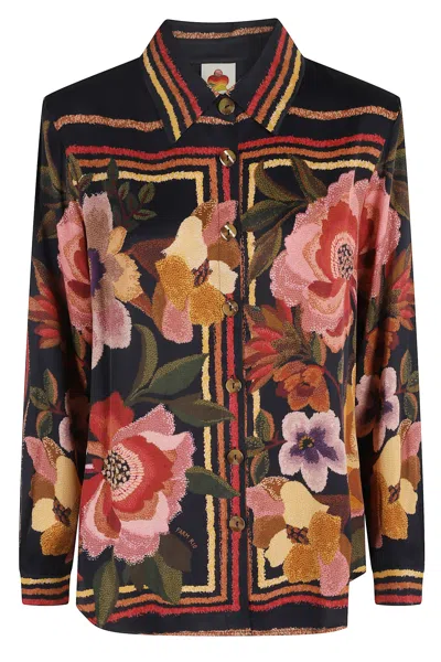 Farm Rio Long-sleeved Shirt In Black