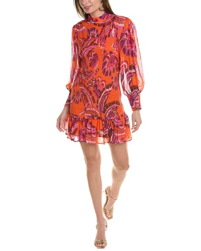 Farm Rio Chevron Mini Dress In Orange | ModeSens