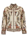 Farm Rio Classic-collar Floral-patterned Shirt In Brown