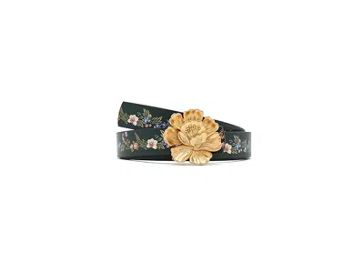Farm Rio Classic Leather Belt Women's Belts Multicolor: One Size In Blue