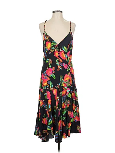 Pre-owned Farm Rio Cocktail Dress In Black
