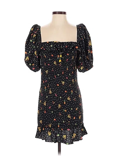 Pre-owned Farm Rio Cocktail Dress In Black