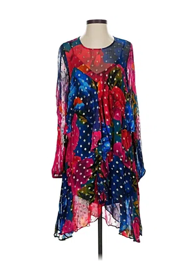 Pre-owned Farm Rio Cocktail Dress In Blue