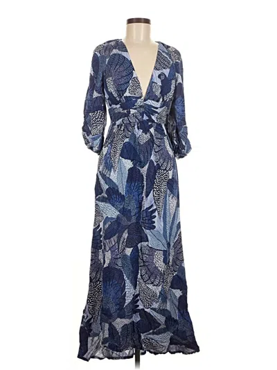 Pre-owned Farm Rio Cocktail Dress In Blue