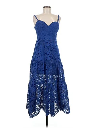 Pre-owned Farm Rio Cocktail Dress In Blue