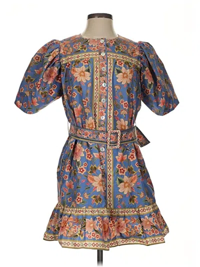 Pre-owned Farm Rio Cocktail Dress In Blue