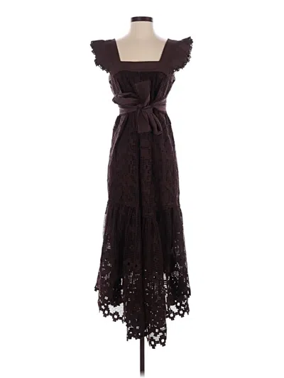 Pre-owned Farm Rio Cocktail Dress In Brown