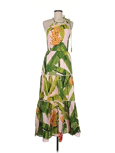 Pre-owned Farm Rio Cocktail Dress In Green