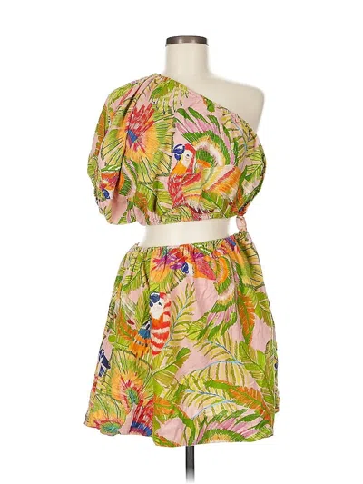 Pre-owned Farm Rio Cocktail Dress In Green