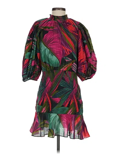 Pre-owned Farm Rio Cocktail Dress In Green